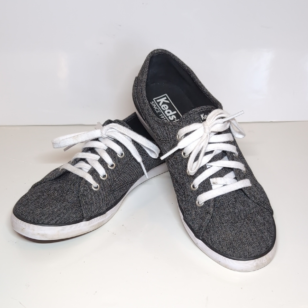 Keds Coursa Heathered Black Shoes Lace Up Casual Fabric Sneakers Womens Size 8 - Picture 16 of 16